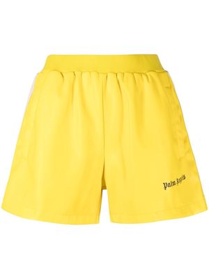 Palm Angels side-stripe logo shorts - Yellow
