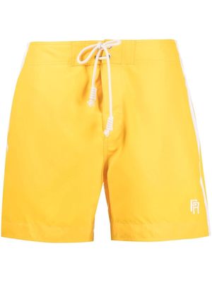 Palm Angels side-stripe swimming shorts - Yellow