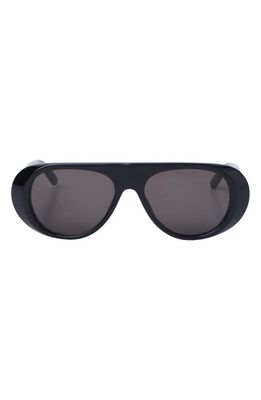 Palm Angels Sierra Oval Sunglasses in Black Dark Grey