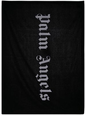 Palm Angels signature logo towel - 1001 BLACK WHITE