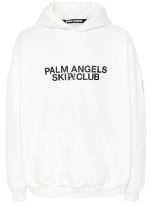 Palm Angels Ski Club cotton hoodie - White