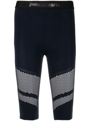 Palm Angels slim-fit mesh-detail shorts - Blue