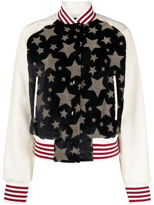 Palm Angels star-print bomber jacket - Black
