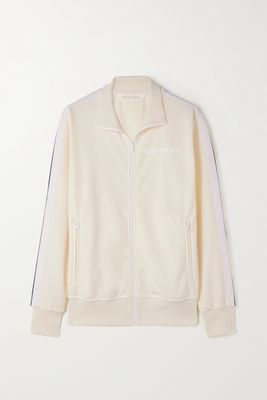 Palm Angels - Striped Printed Jersey Track Jacket - Cream
