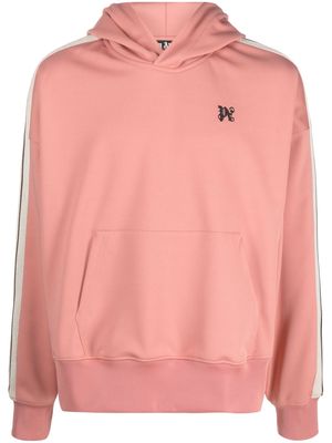 Palm Angels striped-sleeve hoodie - Pink