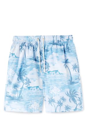 Palm Angels Sunset graphic-print swim shorts - Blue