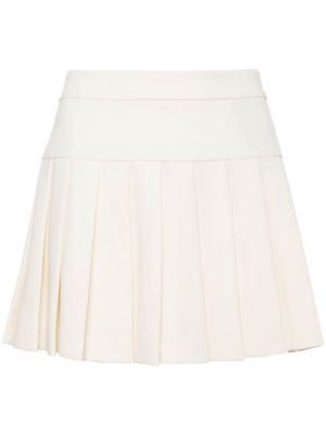 Palm Angels tape-detail pleated mini skirt - Neutrals