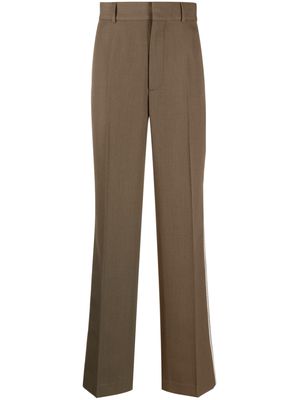Palm Angels tape-embellished tailored trousers - Green