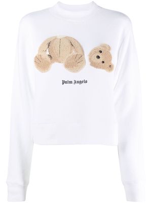 Palm Angels Teddy Bear-print sweatshirt - White