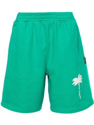 Palm Angels The Palm cotton track shorts - Green