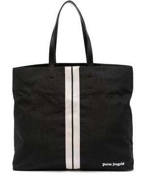 Palm Angels Track logo-print cotton tote bag - Black