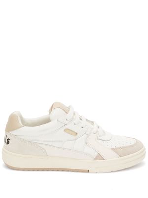 Palm Angels University leather sneakers - White