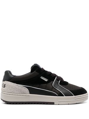 Palm Angels University panelled leather sneakers - 1005 BLACK GREY