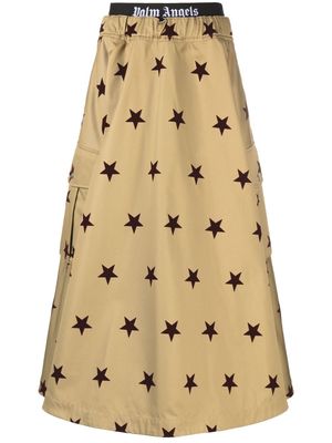 Palm Angels We Are Stars cargo skirt - Brown