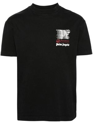 Palm Angels x Haas racing-print cotton T-shirt - Black