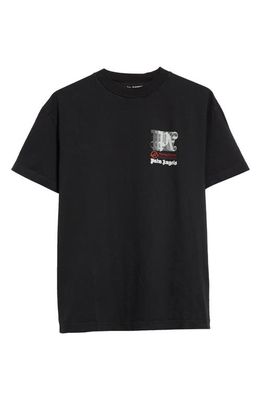 Palm Angels x MoneyGram Haas F1 Cotton Graphic T-Shirt in Black Offwhite