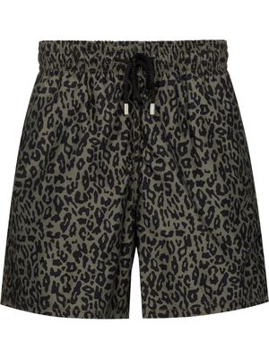 Palm Angels x Vilebrequin leopard-print swimming shorts - Green