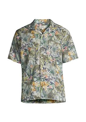 Palm Jungle Print Short-Sleeve Shirt