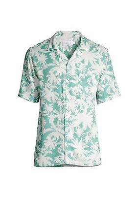 Palm Print Camp Shirt