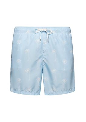 Palm Tree Drawstring Swim Shorts