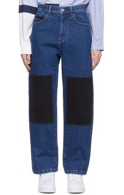 PALMER Blue Paneled Jeans