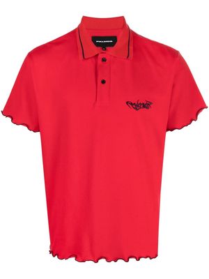 Palmer lettuce-edge polo shirt - Red