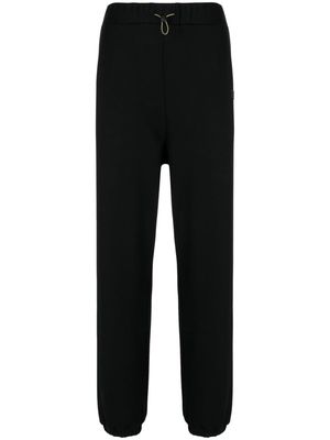 Palmer logo-embroidered cotton track pants - Black