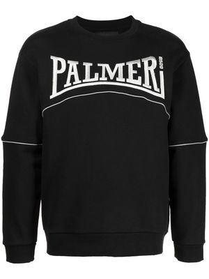 Palmer logo-embroidered organic cotton sweatshirt - Black