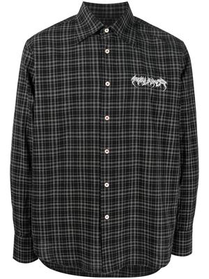 Palmer logo-embroidered shirt - Black