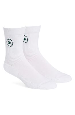 PALMES 2-Pack Logo Embroidered Crew Socks in White