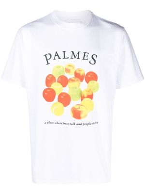 Palmes Apples graphic-print T-shirt - White