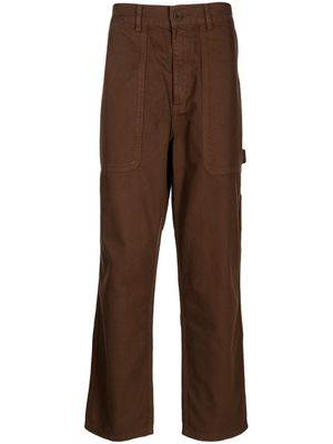 Palmes Broom organic cotton straight-leg trousers - Brown