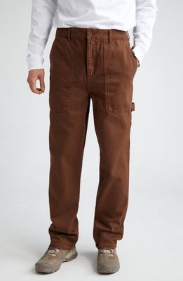 PALMES Broom Organic Cotton Twill Pants in Brown 