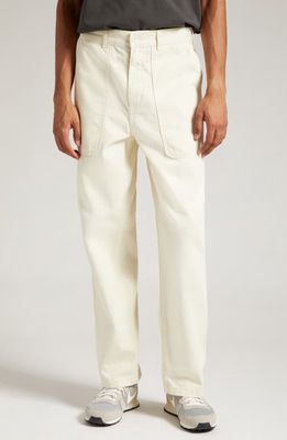 PALMES Broom Organic Cotton Twill Pants in Off-White