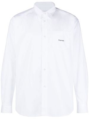 PALMES Daryl logo-embroidered shirt - White