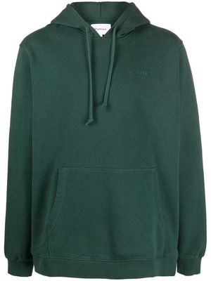 Palmes embroidered-logo long-sleeve hoodie - Green