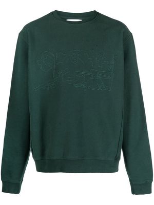 Palmes Francis embroidered sweatshirt - Green