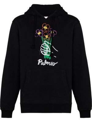 PALMES graphic-print hoodie - Black