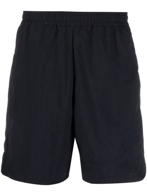 PALMES Handball-embroidered track shorts - Black