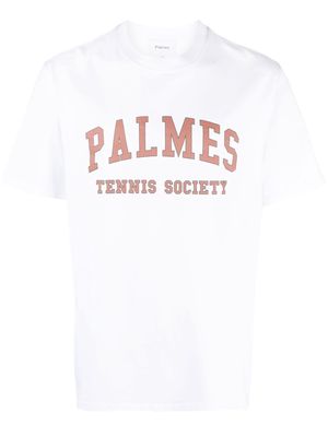 Palmes Ivan logo-print cotton T-shirt - White