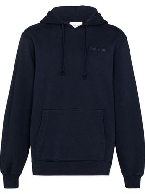 PALMES logo-embroidered hoodie - Blue