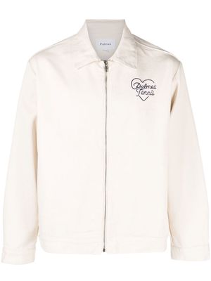 Palmes Love Zip shirt jacket - White