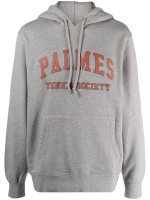Palmes Mats logo-print hoodie - Grey