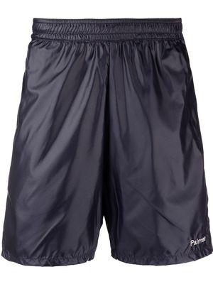 PALMES Middle logo-embroidered shorts - Blue