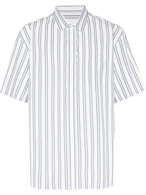 PALMES Rest striped short-sleeve shirt - White