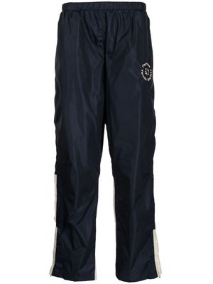Palmes Society logo-embroidered track pants - Blue