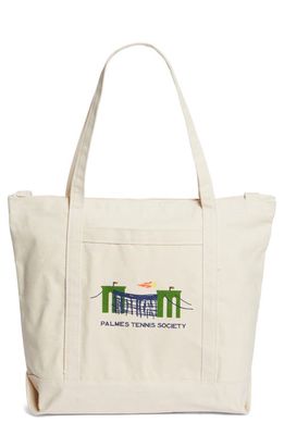 PALMES Tennis Society Cotton Tote in Nature