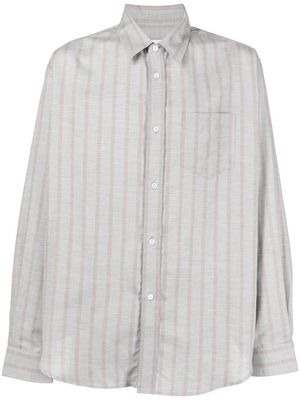 Palmes vertical stripe-print shirt - Grey