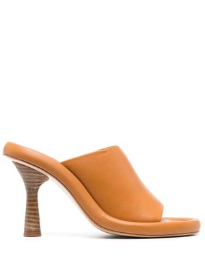 Paloma Barceló 110mm leather open-toe sandals - Yellow