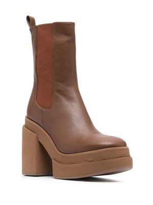 Paloma Barceló 120mm block-heeled ankle boots - Brown